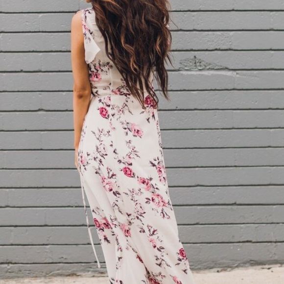 Floral Pattern Spring Maxi Dress - Picture 4 of 8